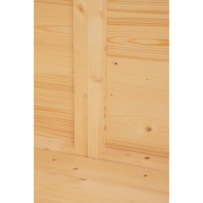 Wolff Finnhaus Geräteschrank 20-CAußenbreite inkl. Dachüberstand: 260 cm, Außentiefe inkl. Dachüberstand: 103 cm, Holz, Natur Detail Shot