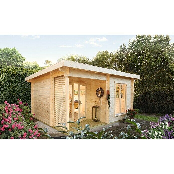 Wolff Finnhaus Gartenhaus Cordoba 44-A Modern (Holz, Natur)