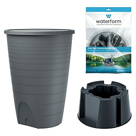 Regentonne Peruno Set (260 l, Grau)