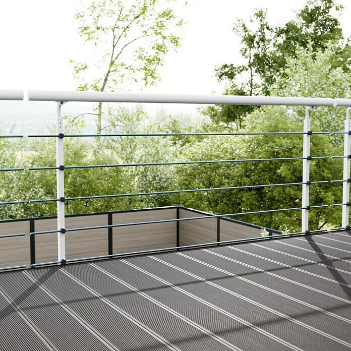 Barandilla de balcón moderno cm100X25X109h hormigón blanco