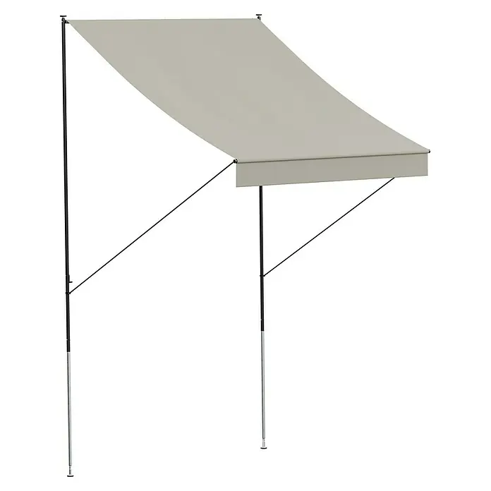 Angerer Klemmmarkise Style - Beige, Breite: 1,5 m, Ausfall: 1,5 m - Eine elegante Markise mit stabilem Rahmen, die ideal für Schatten und Schutz im Außenbereich ist. Perfekt für Terrasse oder Garten.