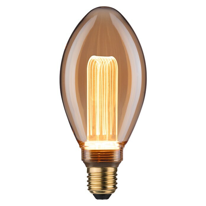 Paulmann Inner Glow LED-Lampe Vintage Glühlampenform E27 (E27, Nicht Dimmbar, Gelb, 160 lm, 3,5 W, Kerze, Farbe: Gold) | BAUHAUS