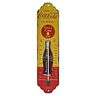 Thermometer Nostalgic Coca-Cola Bottles (Analog, Breite: 6,5 cm)