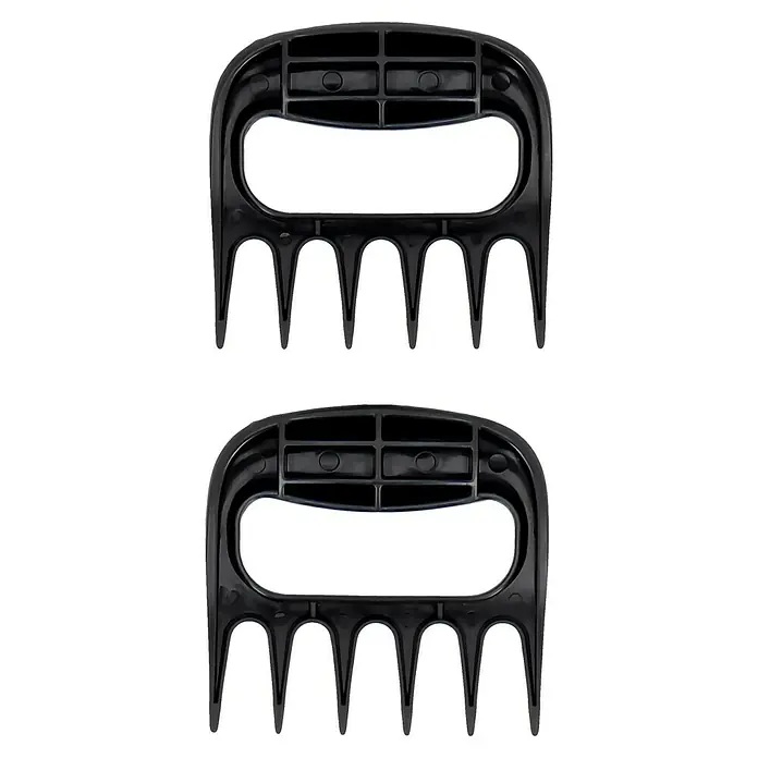 Kingstone Grillbesteck Fleischkrallen - 2 Stk. - Abbildung von zwei schwarzen Fleischkrallen. Perfekt zum Zerkleinern von Fleisch und für eine sichere Handhabung von Grillgut.