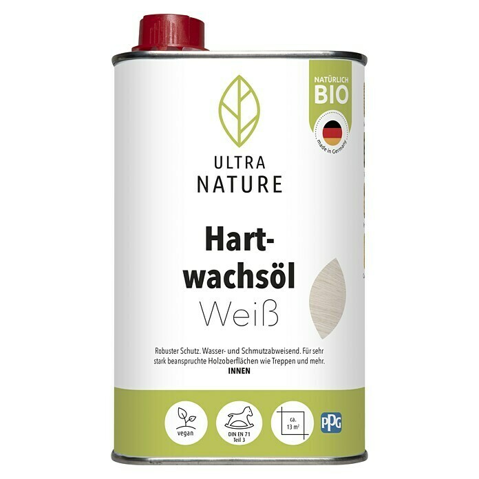 Ultra Nature Hartwachsöl Weiss 500 ml