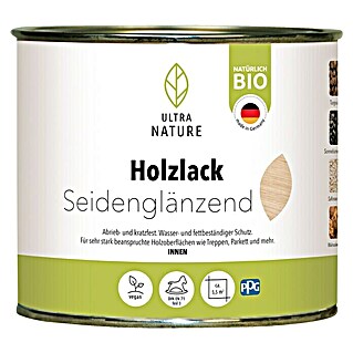 Ultra Nature BIO Holzlack (Farblos, 375 ml, Seidenglänzend)