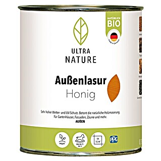Ultra Nature BIO Holzlasur für Außen (Honig, 750 ml)
