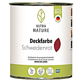 Ultra Nature BIO Holzöl Deckfarbe (Schwedenrot, 750 ml)