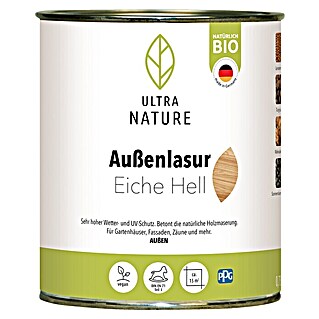 Ultra Nature BIO Holzlasur für Außen (Eiche Hell, 750 ml)