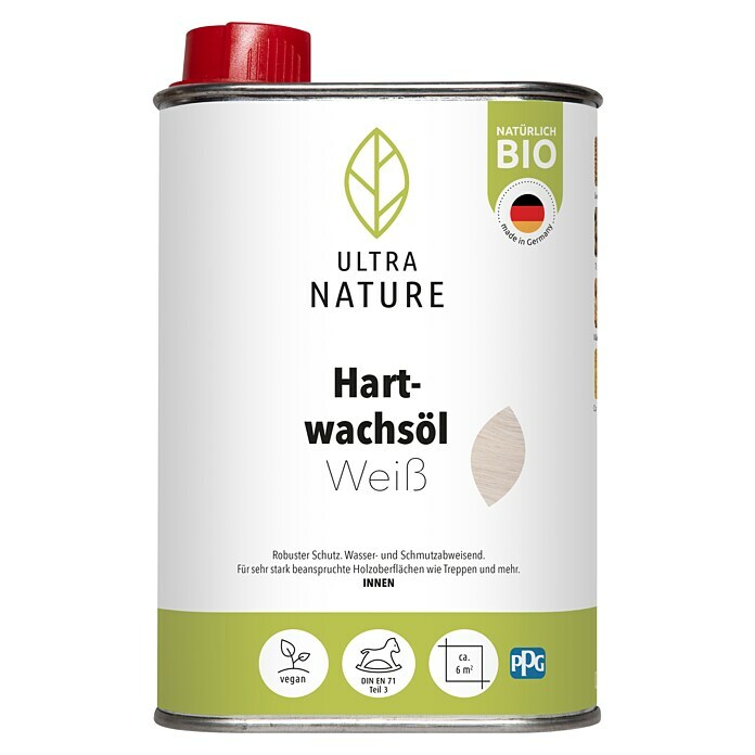 Ultra Nature Hartwachsöl Weiss 250 ml
