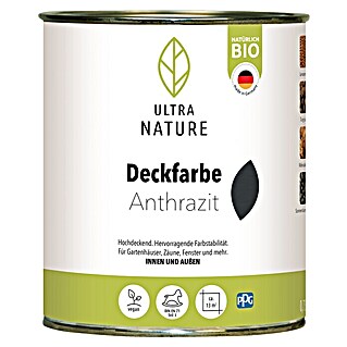 Ultra Nature BIO Holzöl Deckfarbe (Anthrazit, 750 ml)