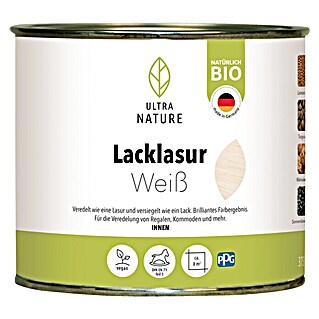 Ultra Nature BIO Lacklasur (Weiß, 375 ml, Seidenglänzend)