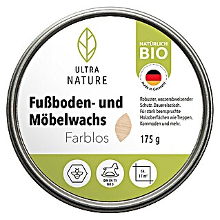 Ultra Nature BIO Wachs Fußboden- und Möbelwachs (Farblos, 175 g)