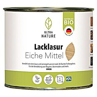 Ultra Nature BIO Lacklasur (Eiche Mittel, 375 ml, Seidenglänzend)