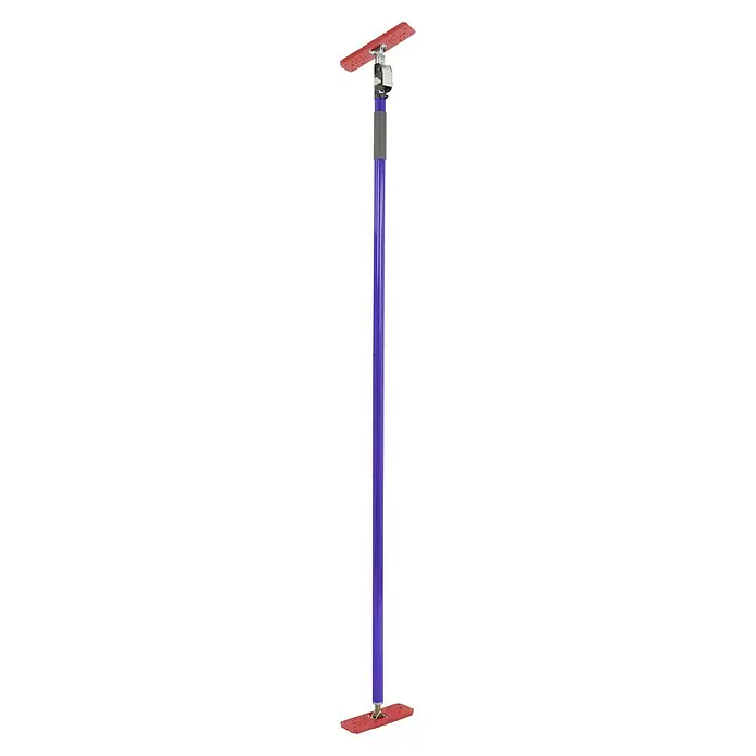Wisent Montagestütze - Spreizweite: 160 cm - 290 cm, Rot/Blau - Ein länglicher, violett gefärbter, doppelseitiger Rakel mit roten Enden auf schwarzem Grund.