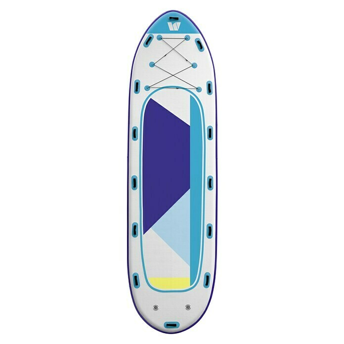 MAXXMEE SUP-Board-Set Design für 6 PersonenL x B x H: 550 x 152 x 20 cm, Geeignet für: 6 Personen, Nutzlast: 650 kg, Aufblasbar, Blau/Weiß Front View