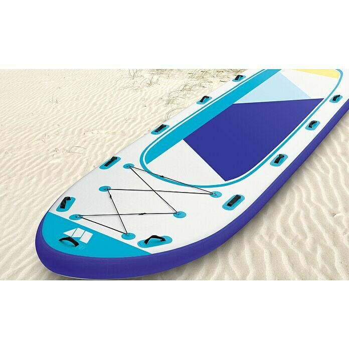 MAXXMEE SUP-Board-Set Design für 6 PersonenL x B x H: 550 x 152 x 20 cm, Geeignet für: 6 Personen, Nutzlast: 650 kg, Aufblasbar, Blau/Weiß Mood Shot