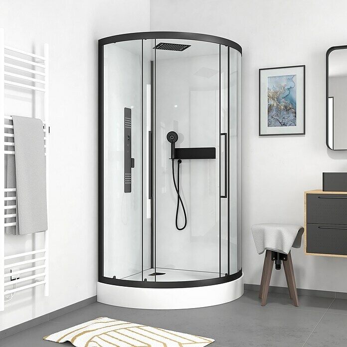 Barra soporte de ducha para cabina de ducha e hidromasaje y pared