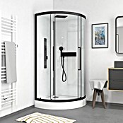Cabina de ducha cuadrada Urban 2 (90 x 90 x 215 cm, Blanco/Negro)