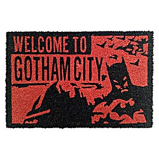 Felpudo de coco Batman Welcome to Gotham (Negro/Rojo, 60 x 40 cm)