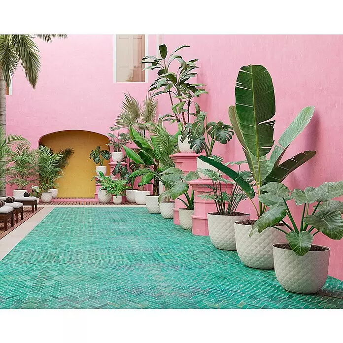 Artevasi Pflanztopf Havana Tropical - Außenmaß (Ø x H): 40 x 33,2 cm, Kunststoff, Granit - Stimmungsaufnahme