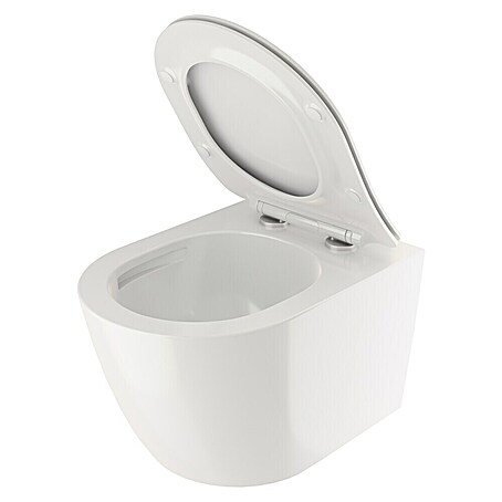Camargue Paris Wand-WC-Set 2.0 Power-Flush (Spülrandlos, Ohne Spezialglasur, Spülform: Tief, WC Abgang: Waagerecht, Weiß)