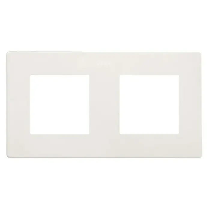 Simon 270 Marco - Blanco, Modelo de mecanismos: x 2, Plástico, Instalar - Cubierta de marco doble blanca para interruptores y enchufes. Diseño elegante, ideal para interiores modernos y fácil instalación.