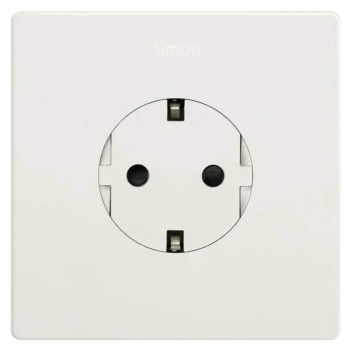 Simon 270 Enchufe Kit - Blanco, 16 A, Colocar - Enchufe Simon blanco para una alimentación segura y elegante en tu hogar. Perfecto para espacios modernos y fácil instalación.