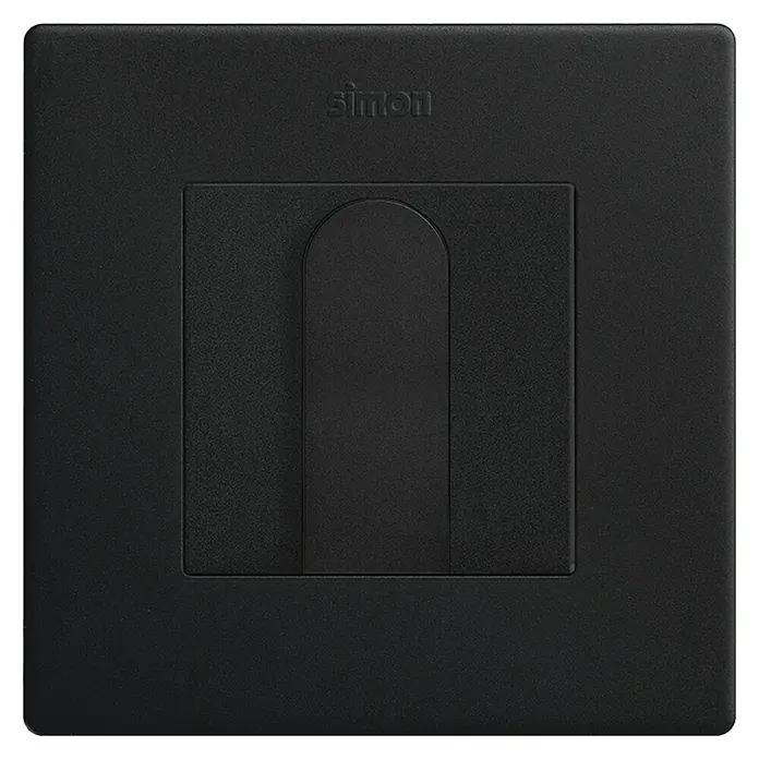 Simon 270 Tapa ciega - Negro, Mate, Plástico, Montaje en superficie - Interruptor de luz negro Simon con botón redondeado para interiores modernos. Construcción robusta y diseño elegante.