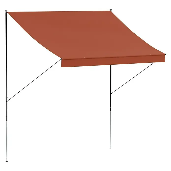 Angerer Klemmmarkise Style Terra - Terracotta, Breite: 2,5 m, Ausfall: 1,5 m - Stilvolle Markise in Terrakotta-Farbe, ideal für Schatten und Schutz im Außenbereich. Das robuste Design sorgt für Langlebigkeit und Stabilität.