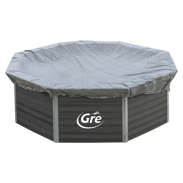 Gre Pool-Abdeckplane Winter - 580 g/m², L x B: 828 x 408 cm, Kunststoff - Abgedecktes Gre Schwimmbecken mit grauer Plane. Ideal zum Schutz vor Witterungseinflüssen und zur Verlängerung der Badesaison.