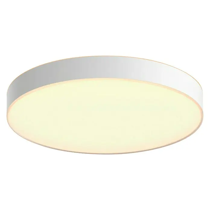 Philips Hue LED-Deckenleuchte rund White Ambience Enrave XL - 48 W, Ø x H: 55,1 x 8,4 cm, Weiß, Kaltweiß - Moderne, runde LED-Deckenleuchte mit weißem Rahmen und warmweißem Licht für eine angenehme Beleuchtung im Raum.