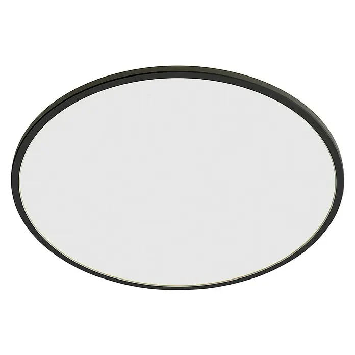 Philips Plafón LED redondo SuperSlim - 15 W, Ø x Al: 25 x 2,3 cm, Negro, Blanco, Blanco neutro - Lámpara de techo ovalada con marco negro y difusor blanco, que proporciona una iluminación uniforme y elegante para cualquier habitación.