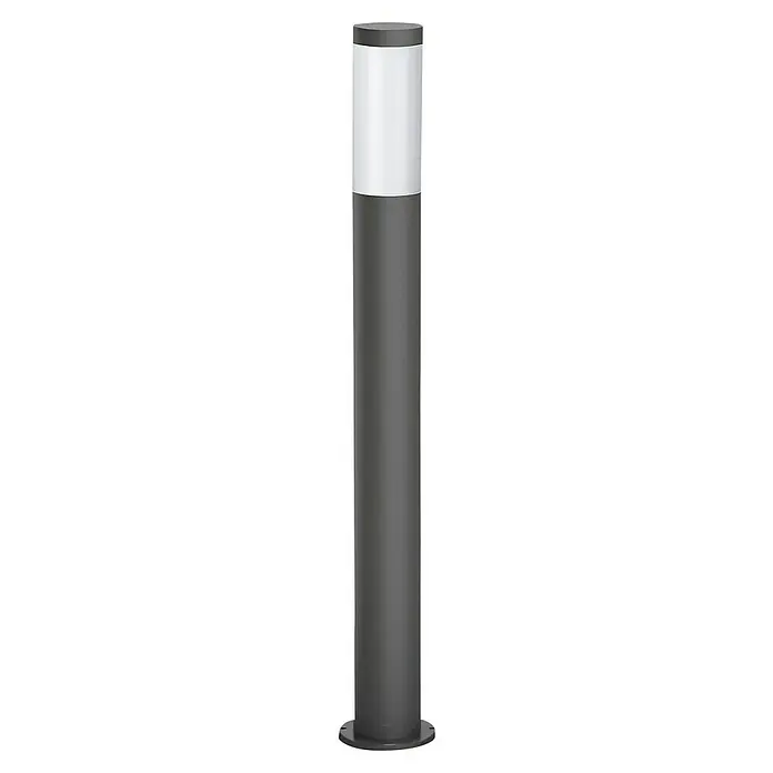 Philips LED-Außenwegleuchte Utrecht - IP44, Höhe: 80 cm - Moderne Pollerleuchte mit grauem Schaft und weißem Leuchtkörper. Geeignet für Außenbereiche und Wege.