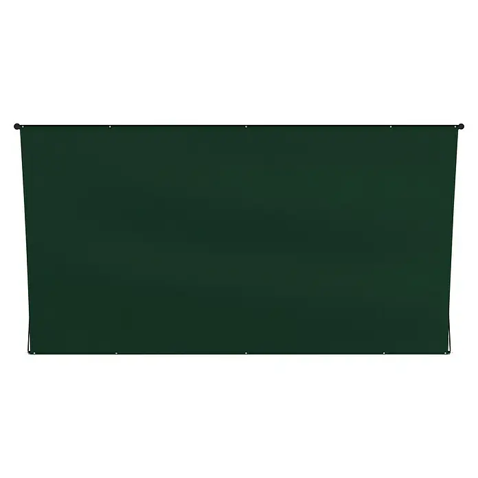 Angerer Klemmmarkise Style - Grün, Breite: 2,5 m, Ausfall: 1,5 m - Eine grüne Leinwand hängt an einer Halterung. Die Leinwand ist glatt und reflektiert leichtes Licht.