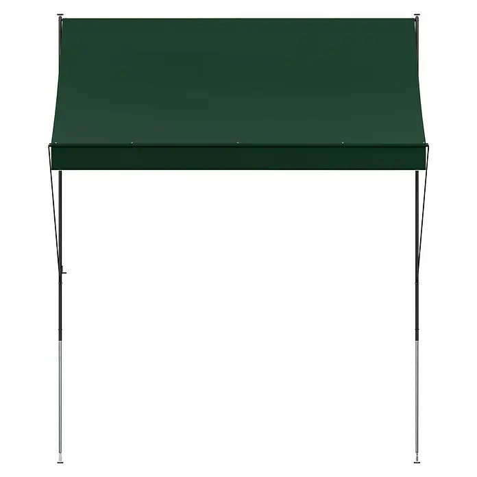 Angerer Klemmmarkise Style - Grün, Breite: 2 m, Ausfall: 1,5 m - Eine grüne Terrassenmarkise mit einem stabilen Rahmen bietet Schatten und Schutz vor der Sonne. Ideal, um den Außenbereich stilvoll zu genießen.