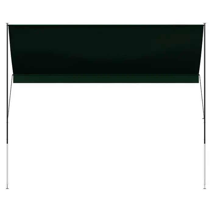 Angerer Klemmmarkise Style - Grün, Breite: 3 m, Ausfall: 1,5 m - Dunkelgrüne Seitenmarkise mit robustem Gestell. Ideal für den Garten oder die Terrasse, um Privatsphäre und Schutz vor Wind zu bieten.