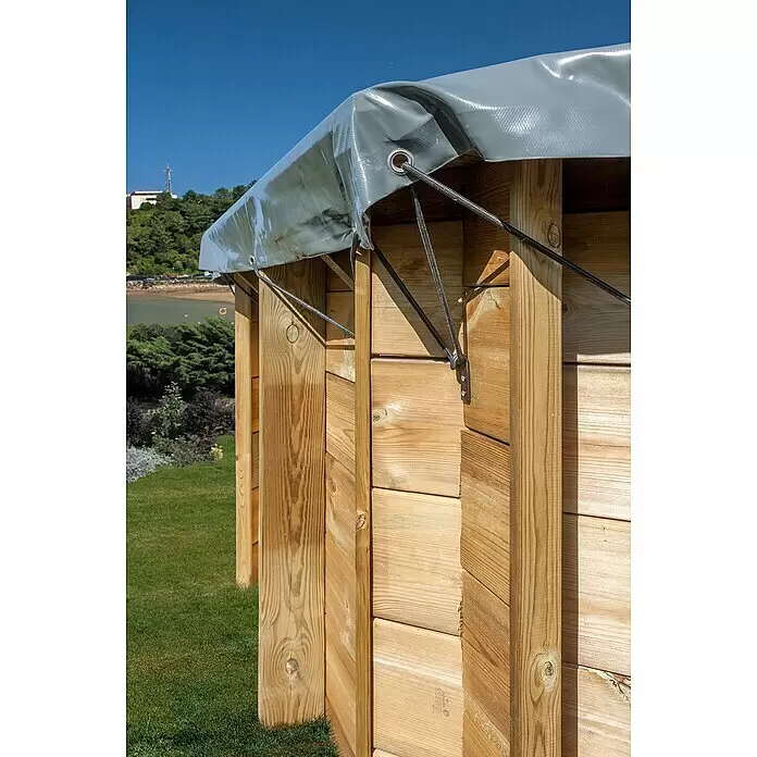 Gre Pool-Abdeckplane Winter - L x B: 391 x 391 cm, Kunststoff - Detailaufnahme