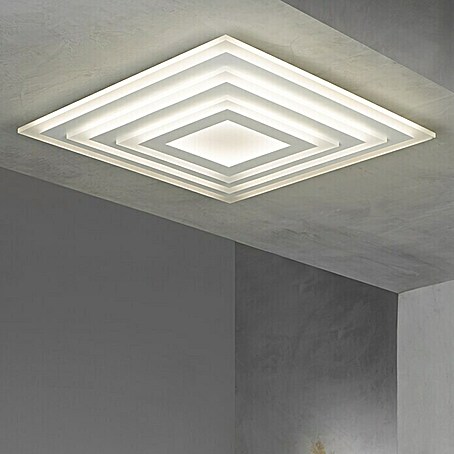 Fischer & Honsel LED-Deckenleuchte Gorden (56 W, L x B x H: 60 x 60 x 6,7 cm, Weiß, Mehrfarbig)