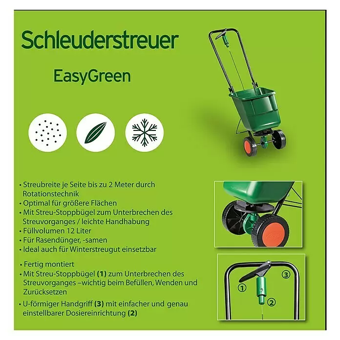 Substral Schleuderstreuwagen EasyGreen - Streubreite: 2 m, 12 l - Anwendungsbeispiel