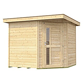 Weka Gartenhaus 229 A (Außenmaß inkl. Dachüberstand (B x T): 270 x 270 cm, Holz, Natur)