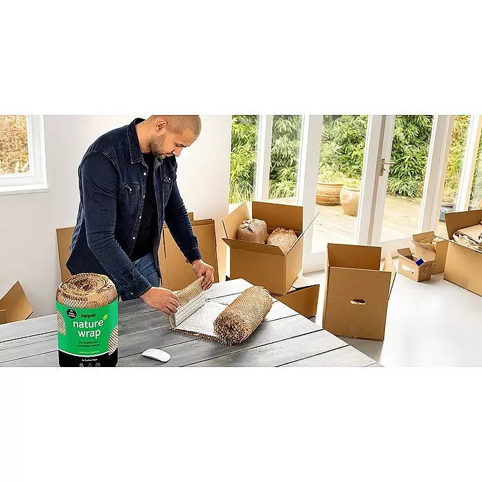 Ranpak Luftpolsterpapier NatureWrap - L x B: 9 m x 36 cm - Anwendungsbeispiel