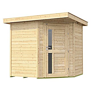 Weka Gartenhaus 229 A (Außenmaß inkl. Dachüberstand (B x T): 244 x 244 cm, Holz, Natur)