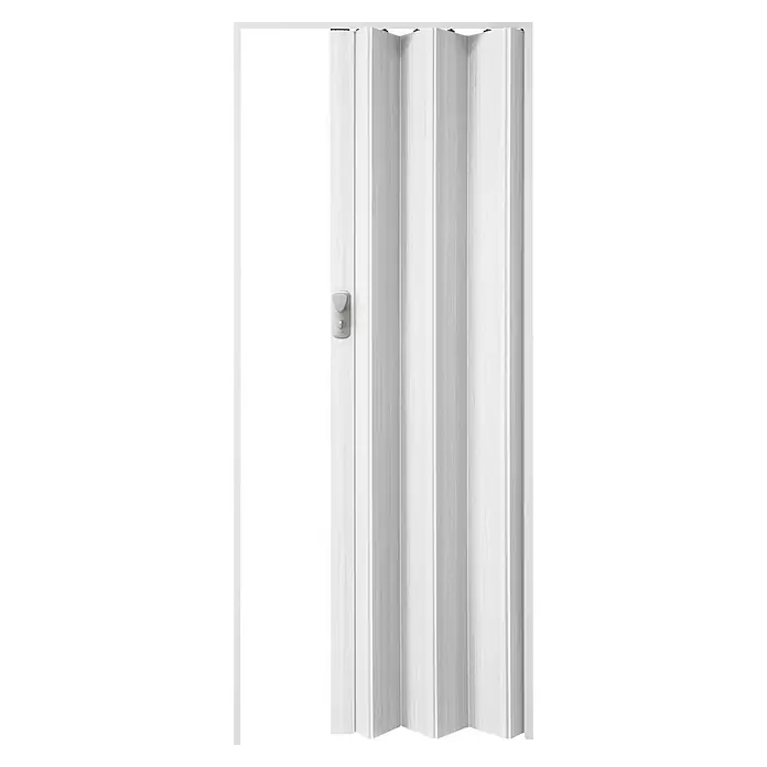 Grosfillex Falttür Spacy - Holz gekalkt, 84 x 205 cm - Weisse Falttür mit Griff, ideal für platzsparende Raumtrennung und einfache Installation. Die perfekte Lösung für kleine Wohnungen.
