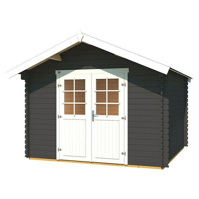 375 Dachüberstand 430 (B (Außenmaß Holz, | Weka A cm, BAUHAUS inkl. Gartenhaus x x 172 Grau) T):