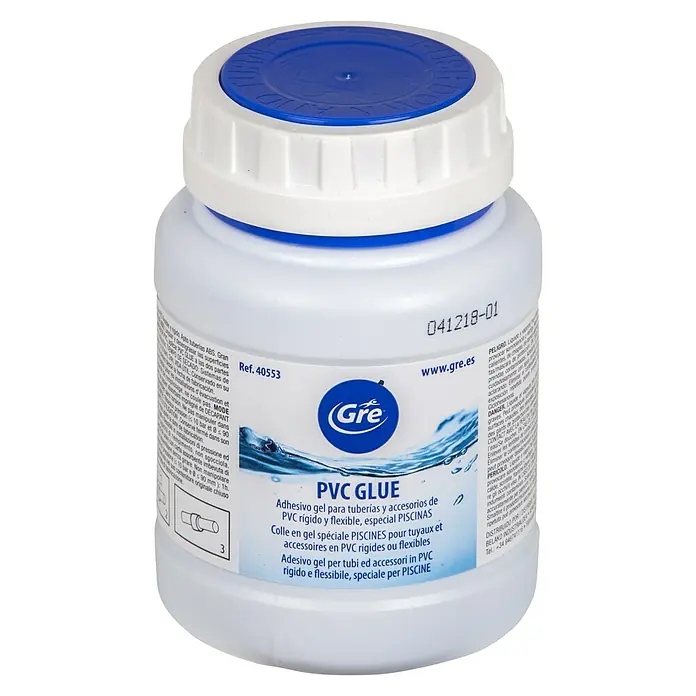 Gre Kleber Flex - 250 g - Dose PVC-Kleber von Gre, ideal für starre und flexible PVC-Rohre und Poolzubehör. Zuverlässige und dauerhafte Verbindung für Ihre Installationen.
