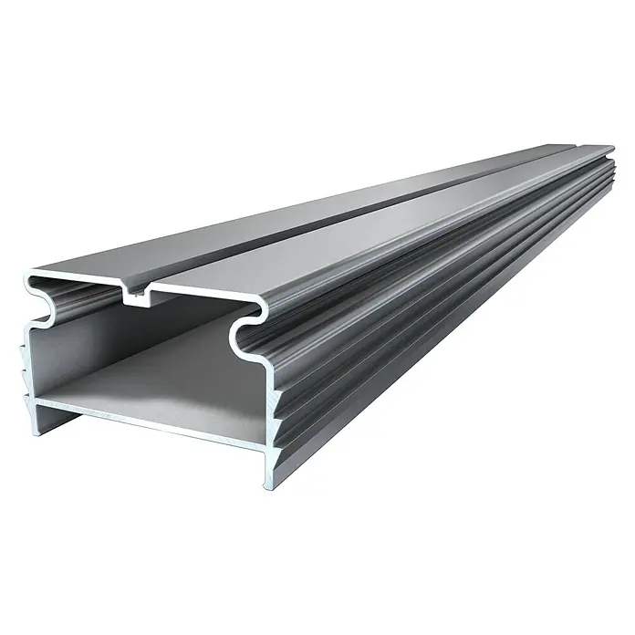 Kovalex Alu-Unterkonstruktion - 300 x 6,4 x 4 cm, Passend für: Kovalex Terrassendecksysteme - Aluminiumprofil mit glatter Oberfläche und komplexer Formgebung, ideal für vielseitige Konstruktionsanwendungen im Innenausbau.