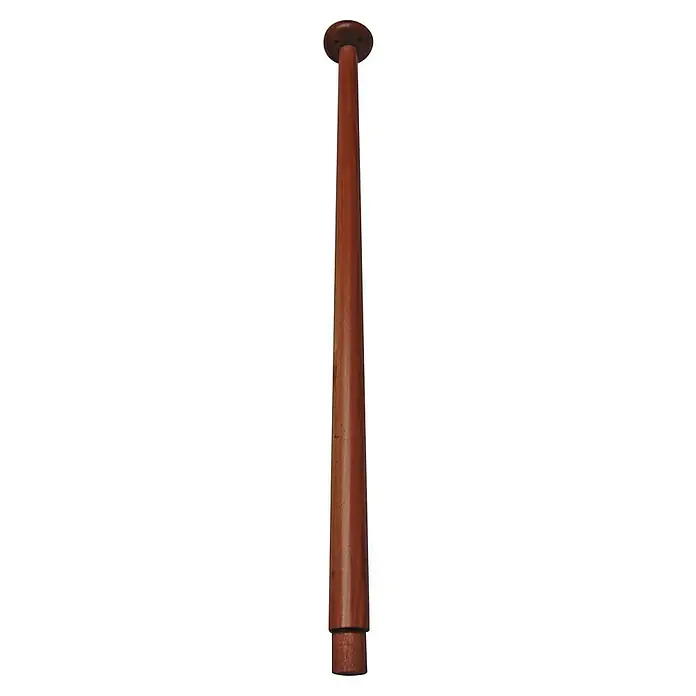 Asta de bandera - Altura: 80 cm, Diámetro: 22 mm, Madera - Elegante lámpara de pie marrón. La lámpara tiene una pantalla cónica y una base redonda, que proporciona una luz cálida y acogedora.