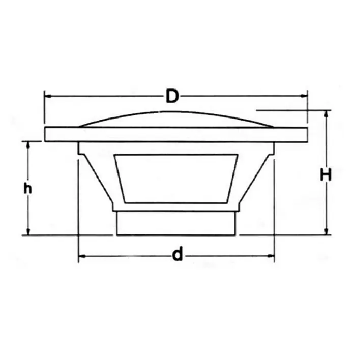 Altavoces marinos - 80 W, Blanco - Diagrama esquemático de un producto.
