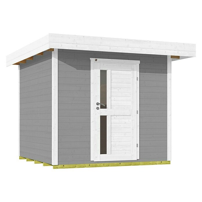 Weka Gartenhaus 172 (Außenmaß inkl. Dachüberstand (B x T): 275 x 314 cm, Holz, Grau) | BAUHAUS